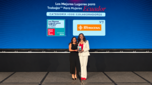 Banco Internacional lidera el ranking de los mejores lugares para trabajar para mujeres en Ecuador