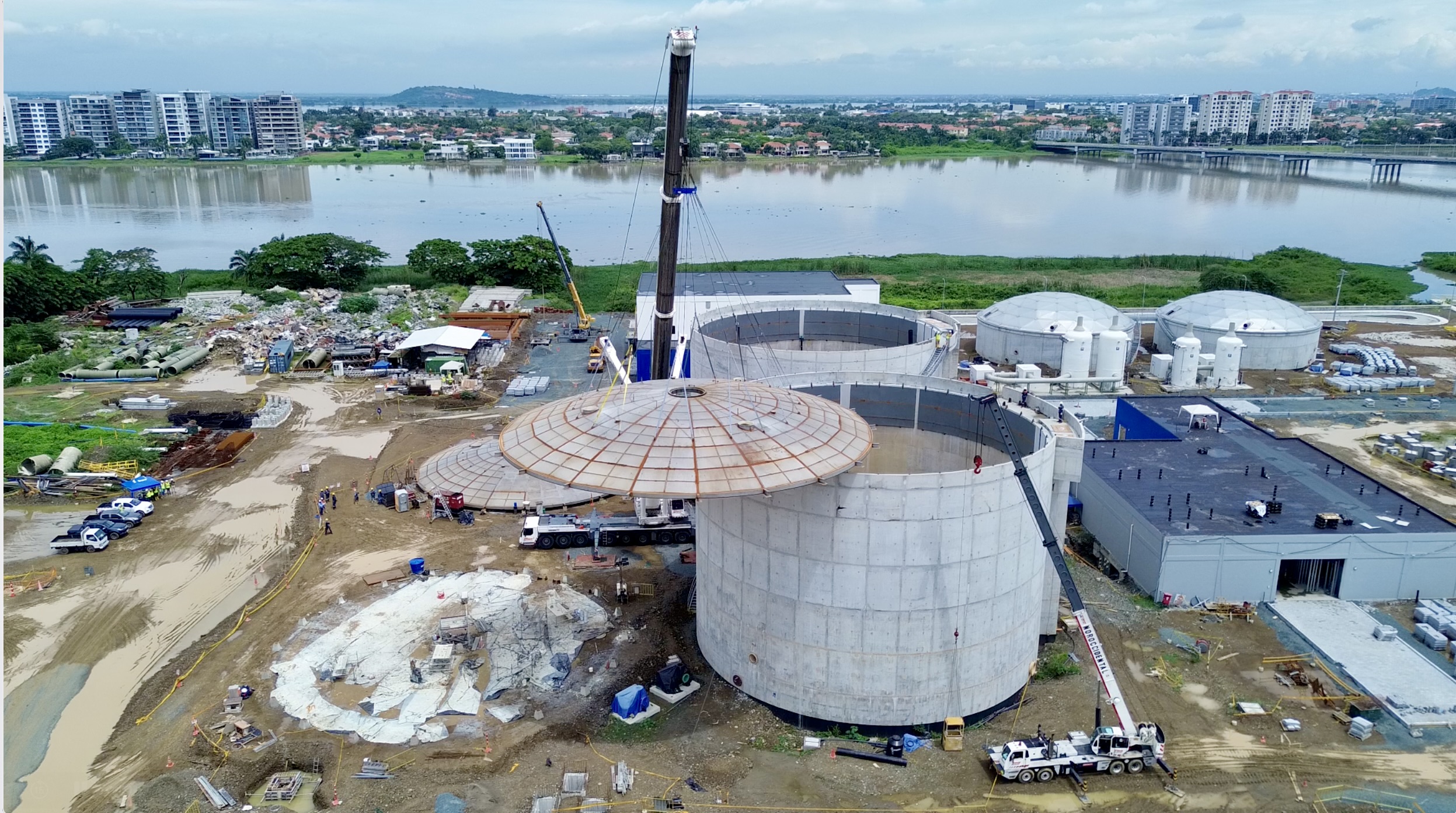 Construcción de la PTAR Los Merinos alcanza el 70 % con una operación de ingeniería de gran magnitud